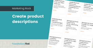 Marketing Rock Create product descriptions