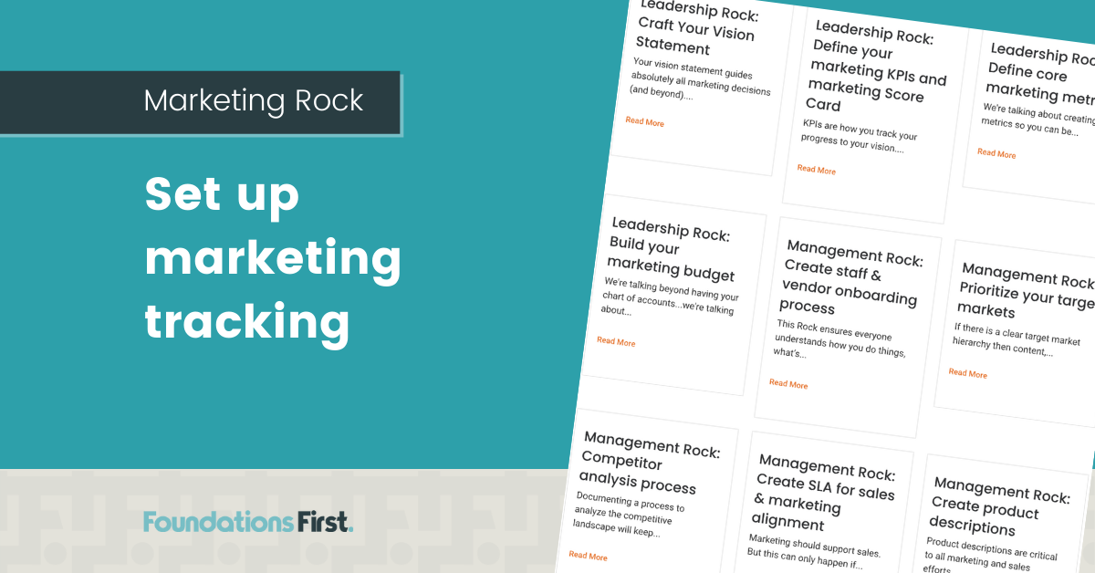 Marketing Rock: Setup Tracking